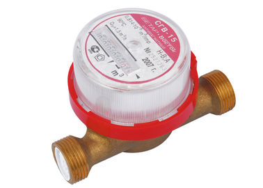 DN15mm Vane Wheel Rotary Domestic Water Meter For Hot Water , Single Jet